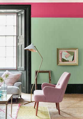 Wohnzimmer aus Leather und Pea Green